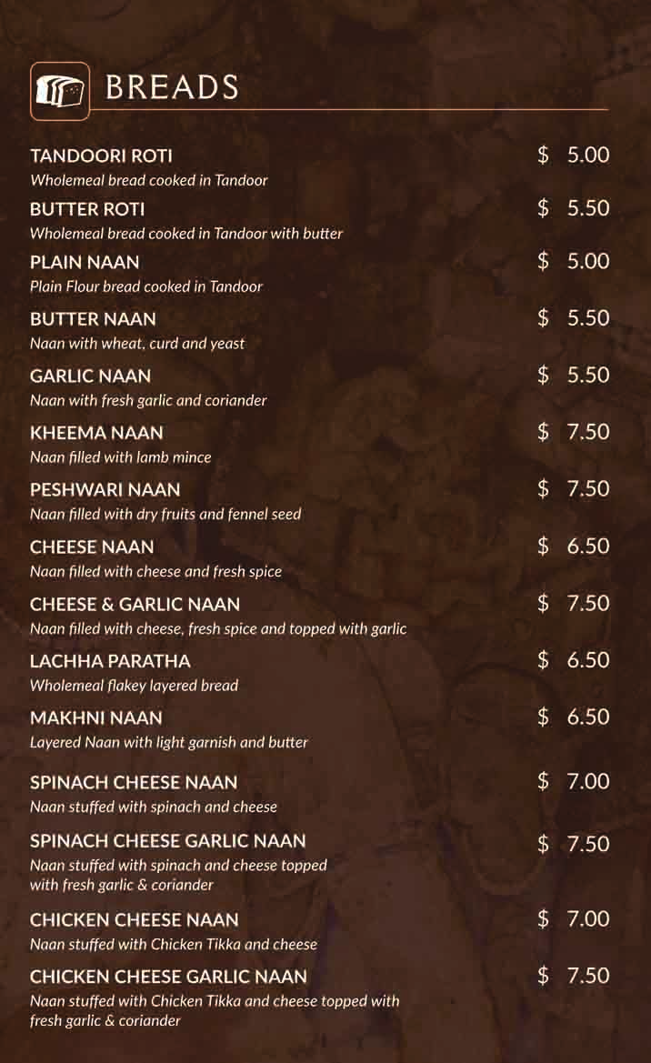 food menu