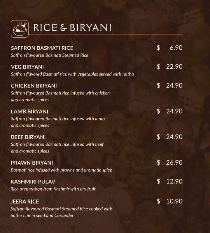 food menu