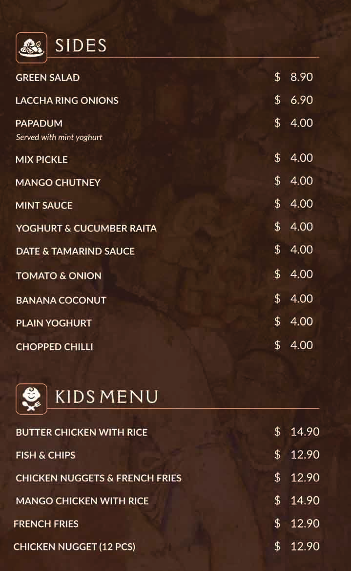 food menu