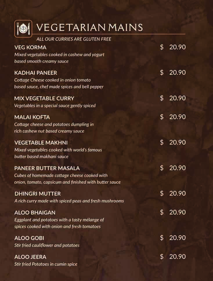 food menu