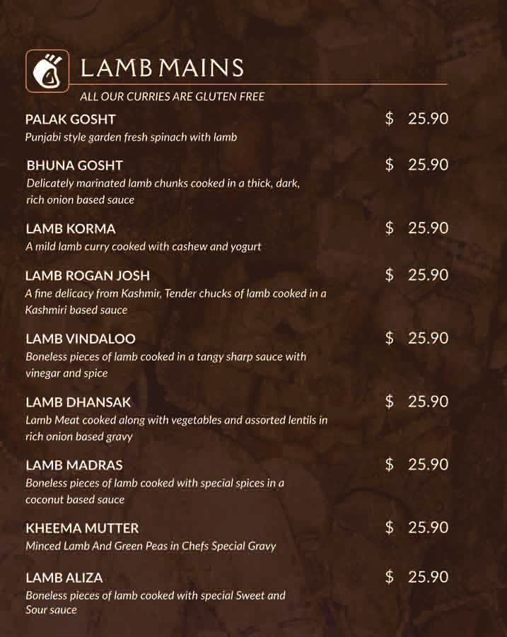 food menu