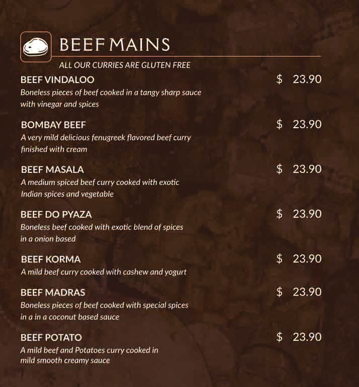 food menu